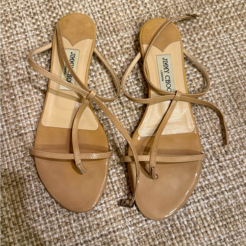 Jimmy Choo Beige Strappy Sandals
